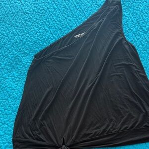 Torrid Black One-Shoulder Crop Top